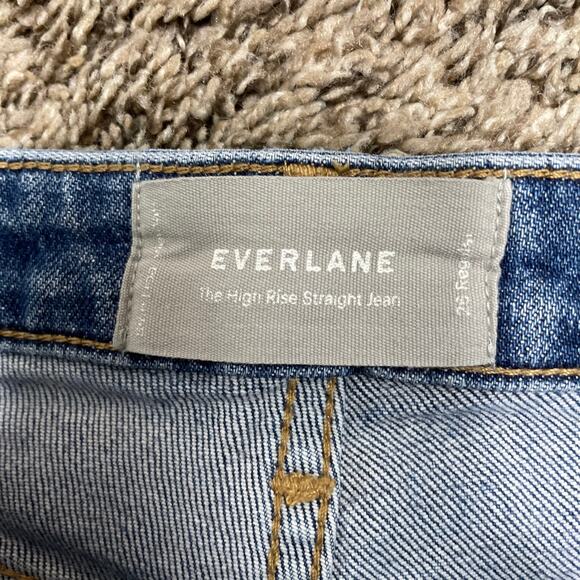 Everlane The High Rise Straight Jean Womens Medium Wash - Picture 3 of 10